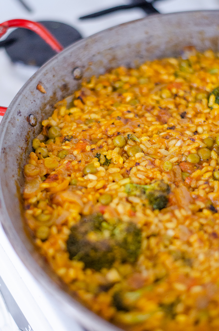 arrozamarilloverdurasestilonopaellavegana6 Mis recetas veganas
